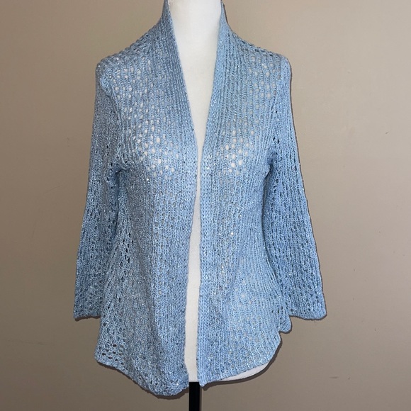 3/30 Grace Element sparkle blue Cardigan M - Picture 3 of 8